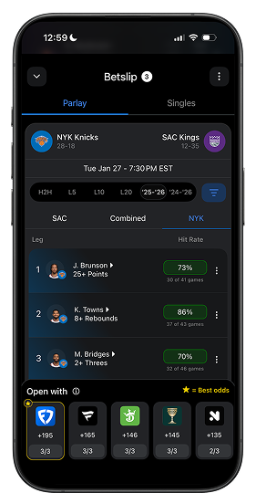 HOF Betslip integration phone mockup